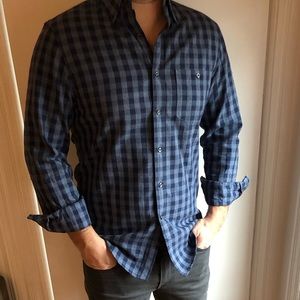 Jcrew Buffalo plaid blue men’s casual button down